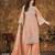Peach Heavy Cording Work Net Salwar Suit