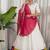 Women's White Lehenga Choli Set with Patchwork Border
