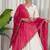 Women's White Lehenga Choli Set with Patchwork Border