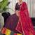 Women's Wine Lehenga Choli Set with Patchwork Border