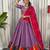 Women's Lavendar Lehenga Choli Set with Patchwork Border