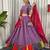 Women's Lavendar Lehenga Choli Set with Patchwork Border