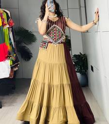 Multicolor Embroidered RAYON COTTON party wear lehenga choli - free size