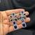 sapphire cz bridal jewellery set silver plated floral necklace earrings