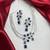 sapphire cz bridal jewellery set silver plated floral necklace earrings