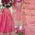 peach color embroidery sequin work silk blend salwar kameez set