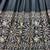black color embroidery sequin work with real mirror work chinnon silk blend gown set