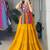 YELLOW RAYON COTTON EMBROIDERY PARTY LEHENGA CHOLI - free size