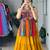 YELLOW RAYON COTTON EMBROIDERY PARTY LEHENGA CHOLI - free size
