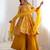  printed roman silk blend chanderi flared kurta palazzo and dupatta set