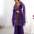  printed roman silk blend chanderi flared kurta palazzo and dupatta set