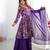  printed roman silk blend chanderi flared kurta palazzo and dupatta set
