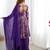 printed roman silk blend chanderi flared kurta palazzo and dupatta set