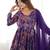  printed roman silk blend chanderi flared kurta palazzo and dupatta set