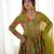  printed roman silk blend chanderi flared kurta palazzo and dupatta set