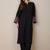 Mandarin Collar Flared Sleeves Thread Work Straight Kurta With Trouser