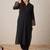 Mandarin Collar Flared Sleeves Thread Work Straight Kurta With Trouser