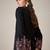 Mandarin Collar Flared Sleeves Thread Work Straight Kurta With Trouser