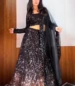Black Velvet lehenga Choli