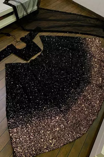 Black Velvet lehenga Choli