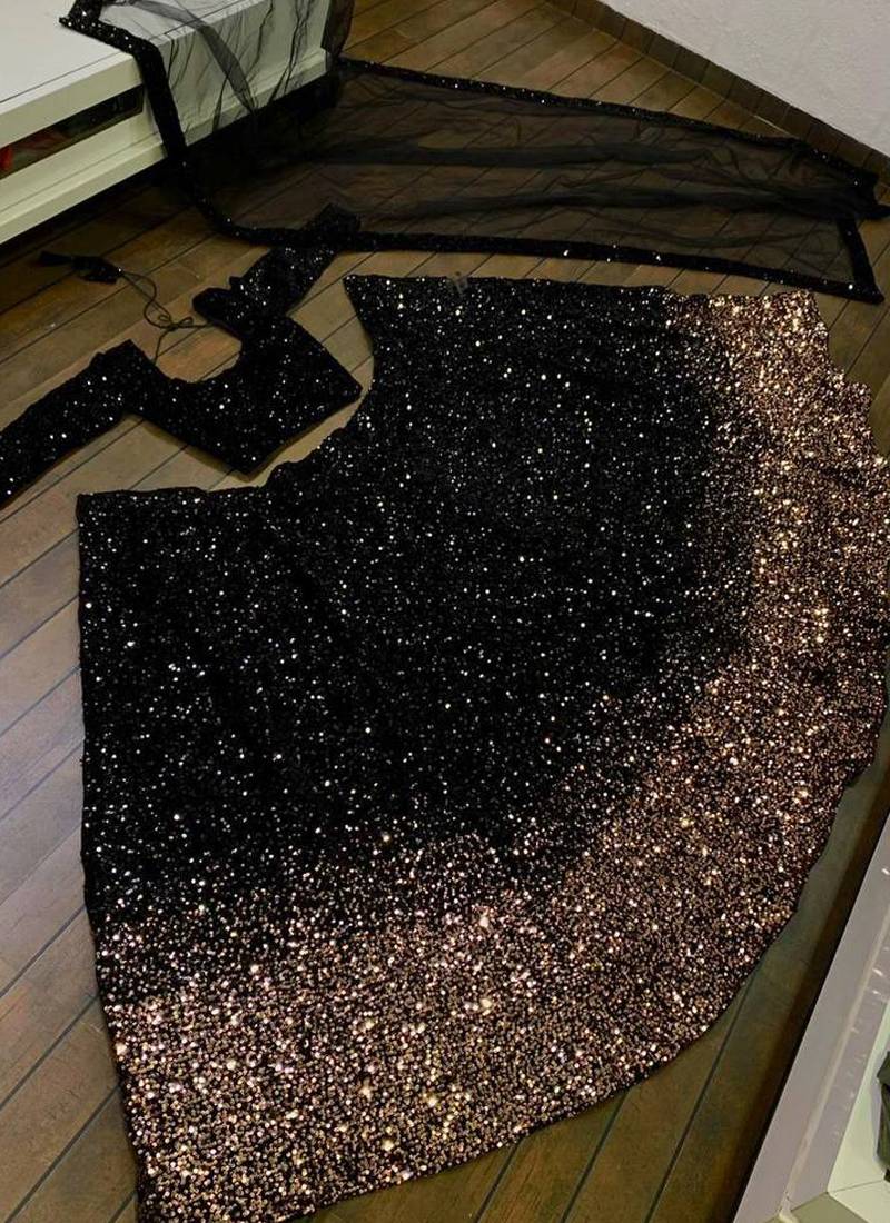 Black Velvet lehenga Choli