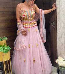 Light Pink Net lehenga Choli