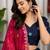 Navy Blue Embroidery  Roman silk blend Navratri Lehenga Choli With Full Stitch Blouse And Dupatta-free size