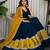 Navy Blue Embroidery Work Vichitra silk Navratri Lehenga Choli With Full Stitch Blouse And Dupatta