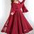  embroidery georgette flared anarkali pant and dupatta set