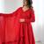  embroidery georgette flared anarkali pant and dupatta set