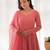  embroidery georgette flared anarkali pant and dupatta set