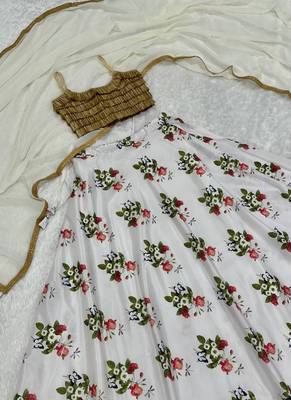 White Tapeta silk blend lehenga Choli 3