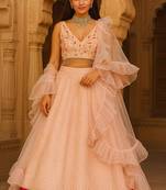 Beige Georgette lehenga Choli