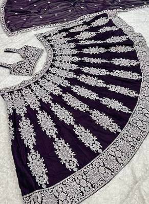 Dark Purple Kasturi Silk lehenga Choli 2