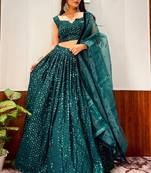 Rama Georgette lehenga Choli