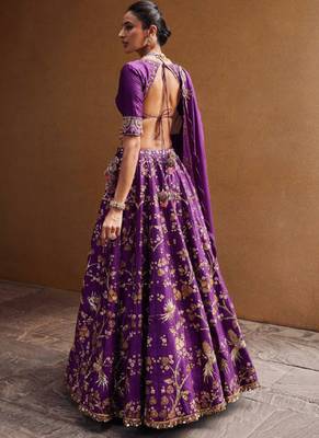 Purple Thai silk blend Lehenga Choli 2