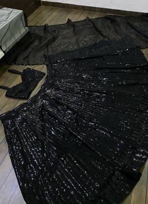 Black Georgette lehenga Choli 2