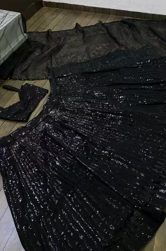 Black Georgette lehenga Choli