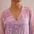 Lavender pink ombre embroidered mul chanderi dress