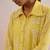 Yellow embroidered mul chanderi dress