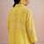 Yellow embroidered mul chanderi dress