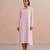 Pastel pink embroidered mul chanderi dress