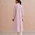 Rose pink embroidered mul chanderi co ord set