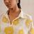 Off White Yellow embroidered mul chanderi co ord set
