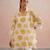 Off White Yellow embroidered mul chanderi co ord set