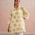 Off White lime green embroidered mul chanderi co ord set