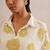Off White lime green embroidered mul chanderi co ord set