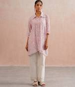 Powder Pink Embroidered Mul Chanderi Co Ord Set