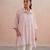 Powder Pink Embroidered Mul Chanderi Co Ord Set