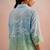 Blue green ombre mul chanderi co ord set